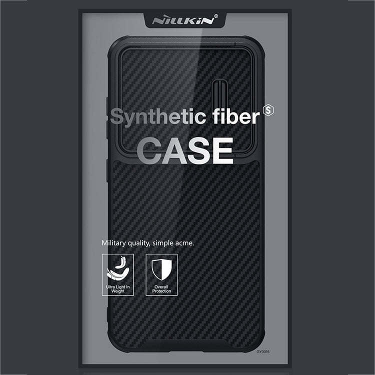 For Samsung Galaxy S23+ 5G NILLKIN Synthetic Fiber Camshield Phone Case(Black) by NILLKIN