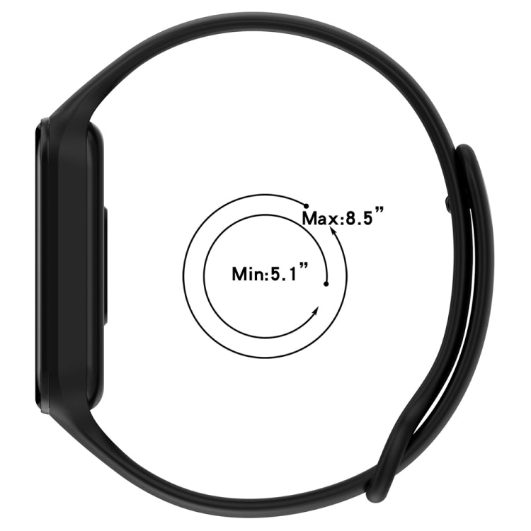 For Redmi Band 2 Solid Color Silicone Integrated Watch Band(Black) by buy2fix