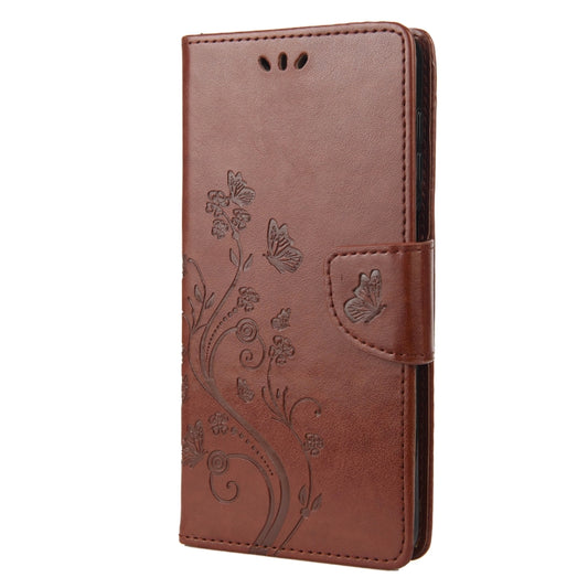For Google Pixel 7a Butterfly Flower Pattern Flip Leather Phone Case(Brown) by buy2fix