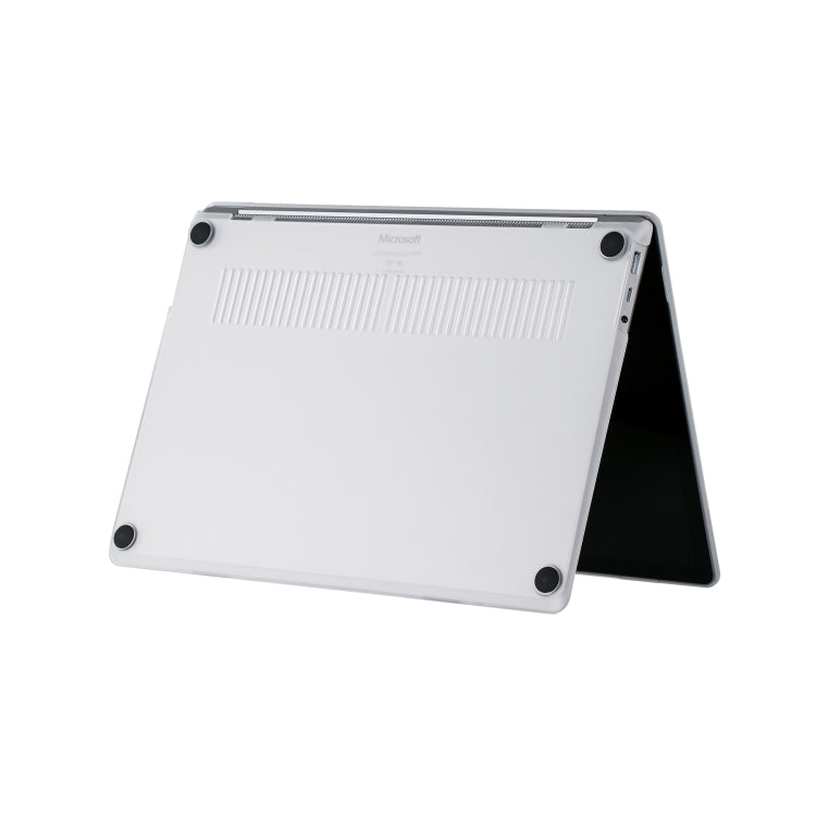 For Microsoft Surface Laptop 13.5 inch Flannel Shockproof Frosted Laptop Protective Case(Transparent) by buy2fix