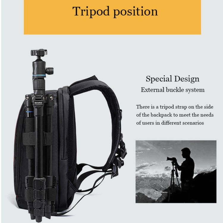 Outdoor Camera Backpack Waterproof Photography Camera Shoulders Bag, Size:33.5x25.5x15.5cm(Red) by buy2fix