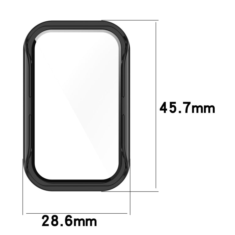 For Redmi Band 2 PC+ Tempered Film Integrated Watch Protective Case(Black) by buy2fix
