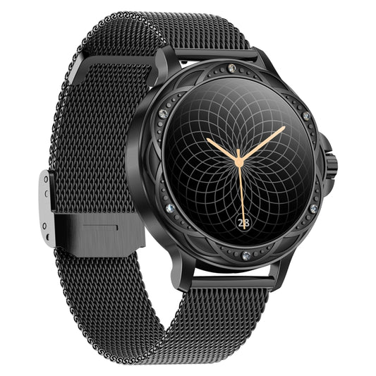 CF12 1.2 inch Waterproof Smart Steel Strap Wristband Support Heart Rate Monitoring / Blood Pressure Monitoring(Black) by buy2fix