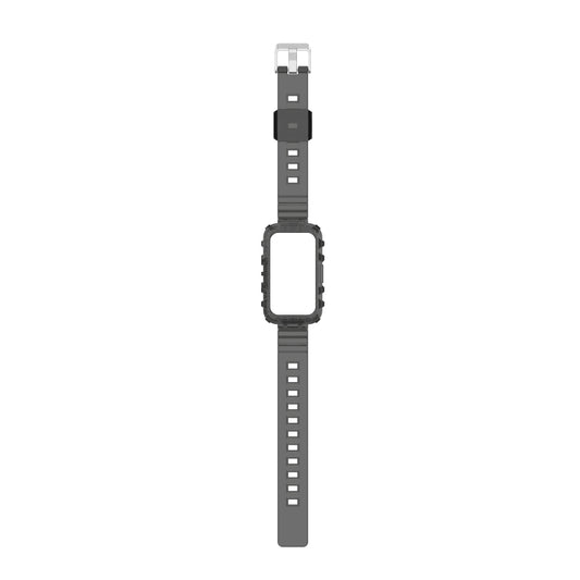For Honor Band 7 Integrated Transparent Silicone Watch Band(Black) by buy2fix