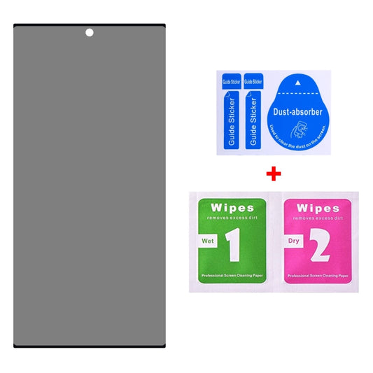 For Samsung Galaxy S23 Ultra 5G 3D Curved Edge Privacy Tempered Glass Film, Not Support Unlock by buy2fix