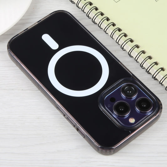 For iPhone 14 Pro GEBEI MagSafe Magnetic Transparent Phone Case (Transparent Black) by GEBEI
