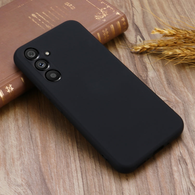 For Samsung Galaxy A34 5G Pure Color Liquid Silicone Shockproof Phone Case(Black) by buy2fix