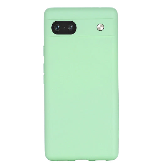 For Google Pixel 7a Pure Color Liquid Silicone Shockproof Phone Case(Green) by buy2fix