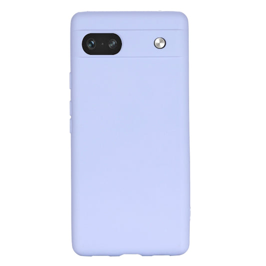 For Google Pixel 7a Pure Color Liquid Silicone Shockproof Phone Case(Purple) by buy2fix