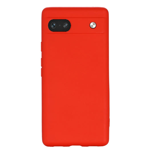 For Google Pixel 7a Pure Color Liquid Silicone Shockproof Phone Case(Red) by buy2fix