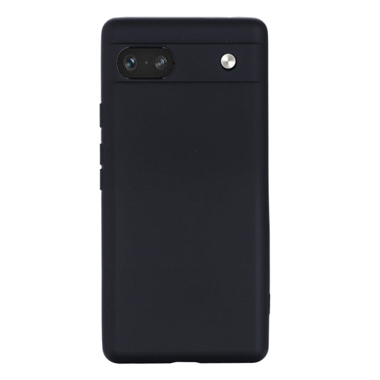 For Google Pixel 7a Pure Color Liquid Silicone Shockproof Phone Case(Black) by buy2fix