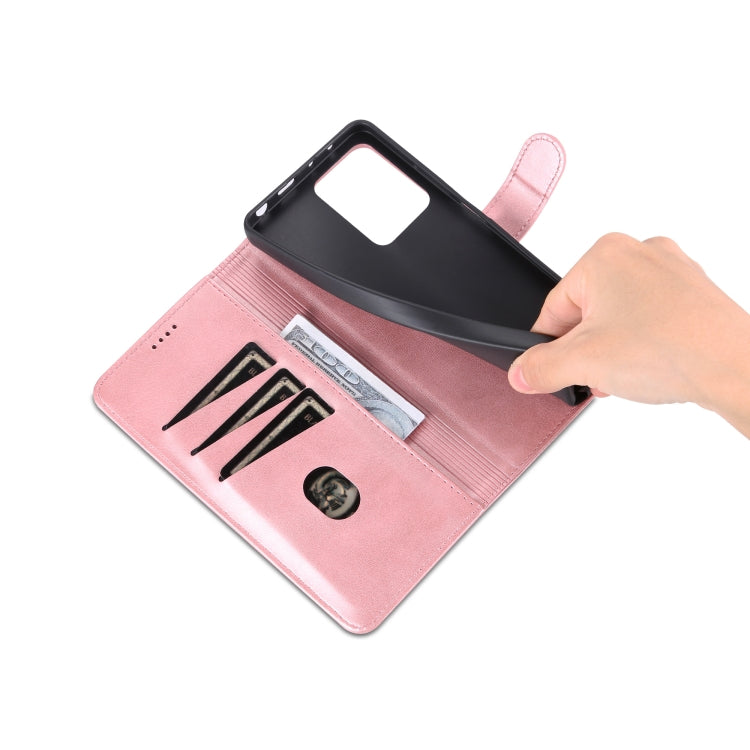 For Xiaomi Redmi Note 12 5G Global / China / Poco X5 AZNS Skin Feel Calf Texture Flip Leather Phone Case(Rose Gold) by AZNS