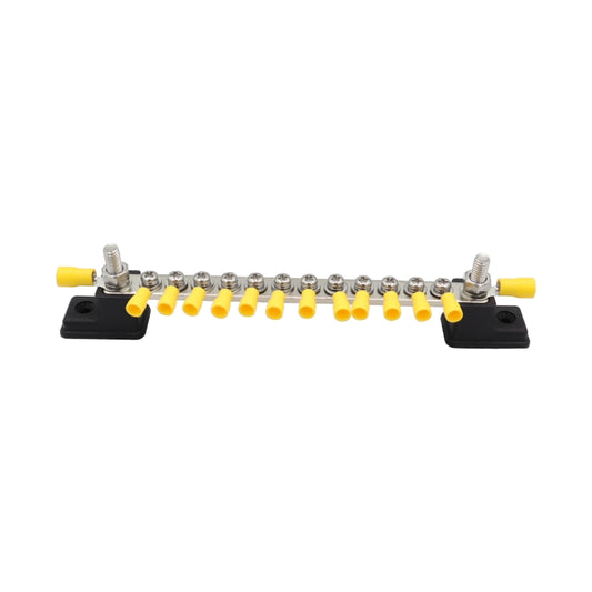 CP-3051 150A 12-48V RV Yacht 12-way Busbar with 14pcs Terminals(Black) by buy2fix