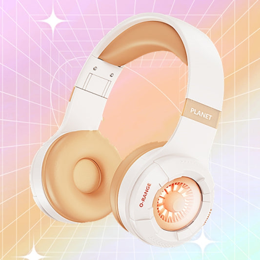 KE25 RGB Light Wireless Stereo Music Bluetooth Headset(Orange) by buy2fix