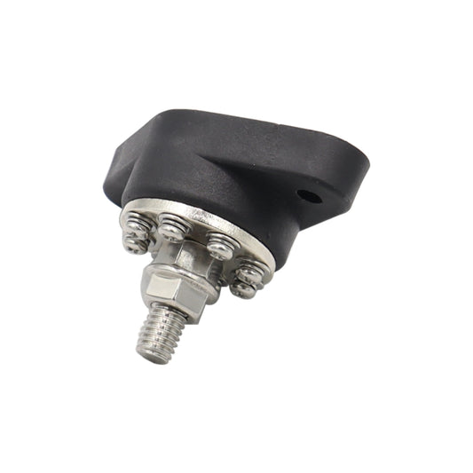 3/8 inch M10 RV Yacht 8-way Terminal Stud with 2 M5x20 Screws(Black) by buy2fix