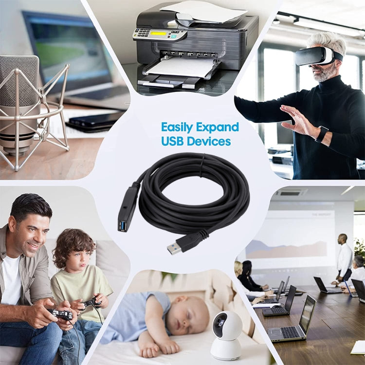 USB 3.0 Male to Female Data Sync Super Speed Extension Cable, Length:5m by buy2fix