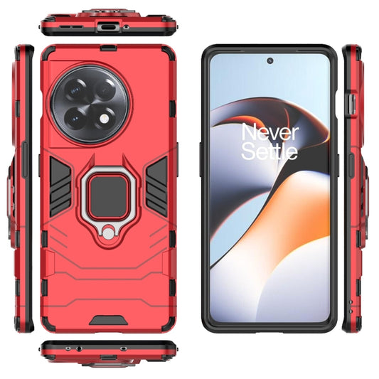 For OnePlus Ace 2 / 11R Magnetic Ring Holder PC + TPU Phone Case(Red) by buy2fix