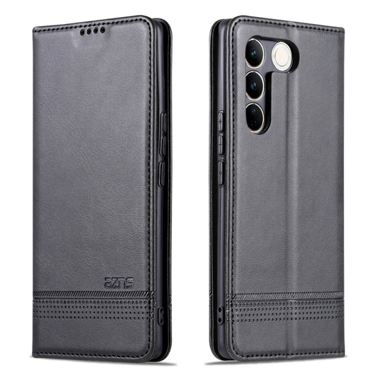 For vivo S16 / S16 Pro AZNS Magnetic Calf Texture Flip Leather Phone Case(Black) by AZNS