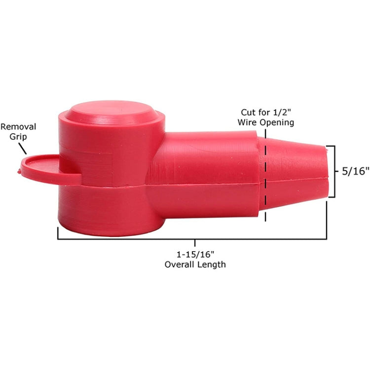 CP-0914 1 Pair Car Battery Pile Head PVC Protective Cover by buy2fix