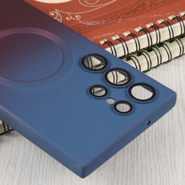 For Samsung Galaxy S22+ 5G Liquid TPU Silicone Gradient MagSafe Phone Case(Blue Purple) by buy2fix