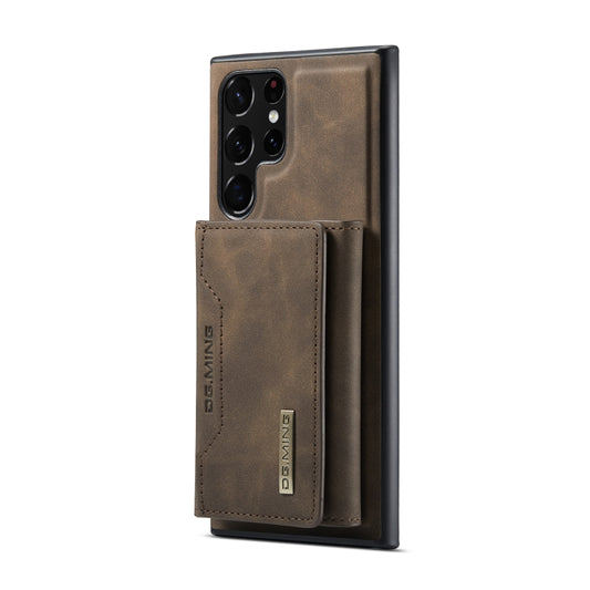 For Samsung Galaxy S23 Ultra 5G DG.MING M2 Series 3-Fold Multi Card Bag + Phone Case(Coffee) by DG.MING
