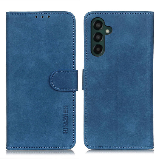 For Samsung Galaxy A24 4G KHAZNEH Retro Texture Flip Leather Phone Case(Blue) by buy2fix