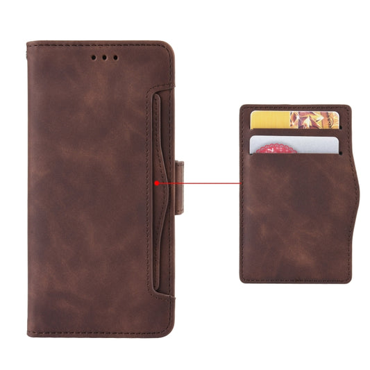 For Google Pixel 7a Skin Feel Calf Texture Card Slots Leather Phone Case(Brown) by buy2fix