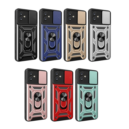 For Samsung Galaxy A04e Sliding Camera Cover Design Phone Case(Gold) by buy2fix