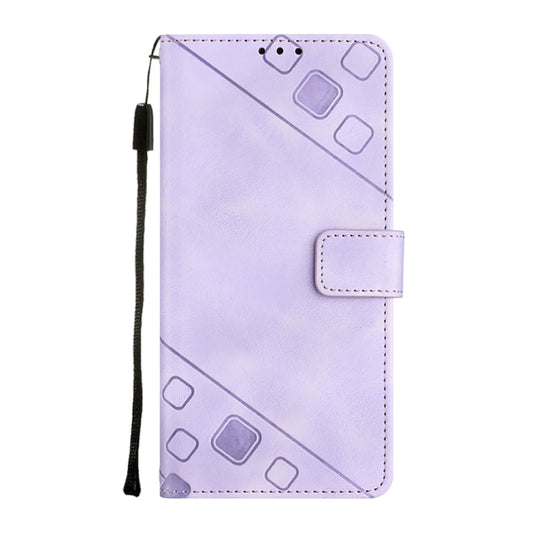 For Samsung Galaxy A13 Lite / A13 4G Skin-feel Embossed Leather Phone Case(Light Purple) by buy2fix