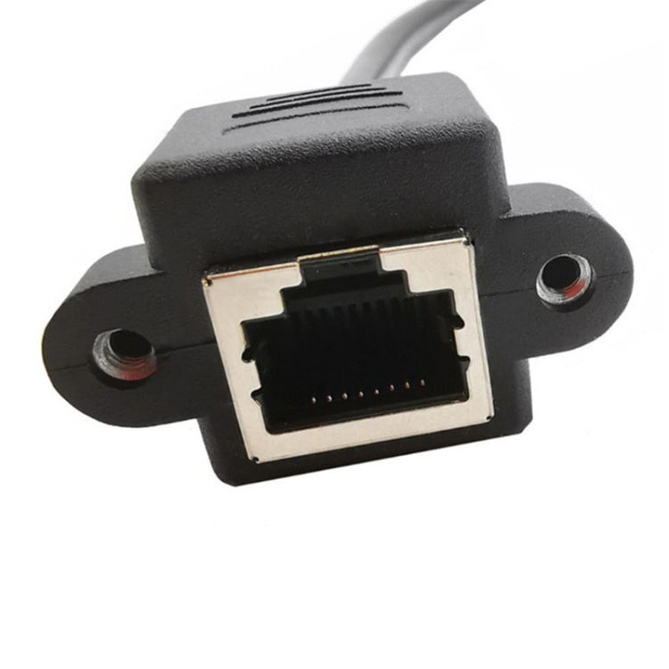 RJ45 Female to Female LAN Extension Cable with Screw Lock, Length:1m by buy2fix