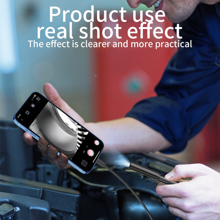 AN112 IP68 8LEDS 8mm Industrial Videoscope for iPhone 8 Pin, Length:5m Flexible Line by buy2fix