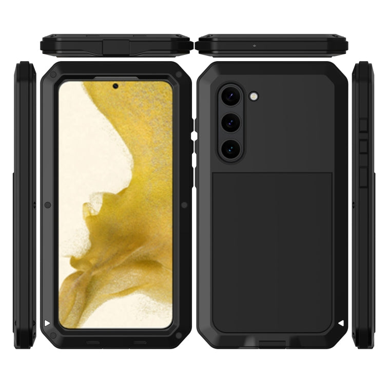 For Samsung Galaxy S23+ 5G RedPepper 360 Full Body Rugged Metal Life Waterproof Phone Case(Black) by RedPepper