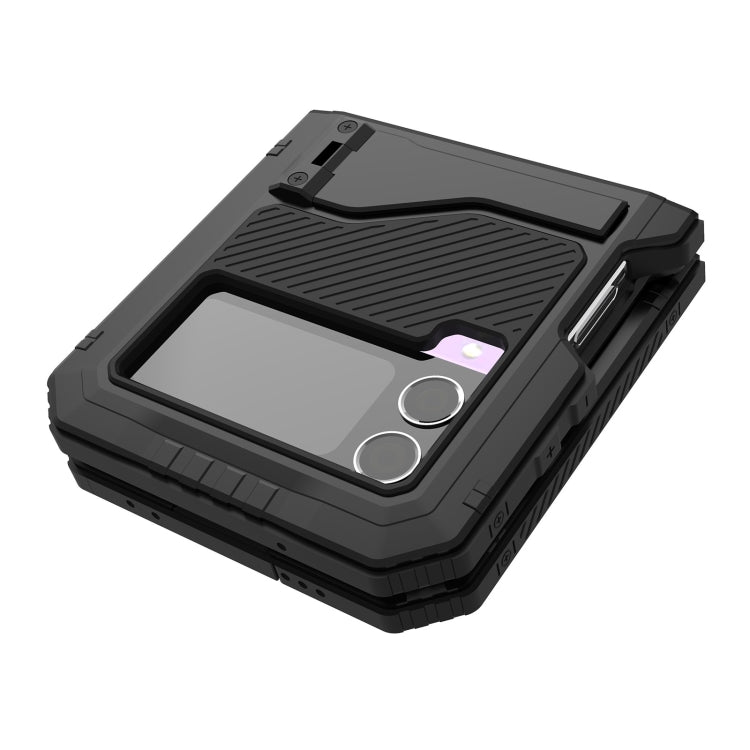 For Samsung Galaxy Z Flip4 RedPepper 360 Full Body Rugged Metal Life Waterproof Phone Case (Black) by RedPepper
