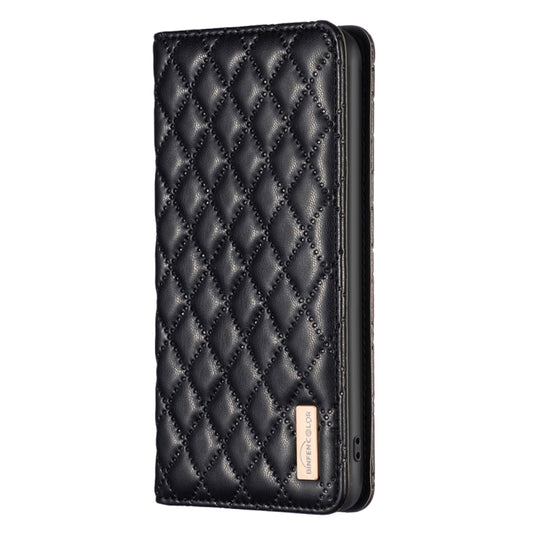 For Xiaomi 13 Lite / Civi 2 Diamond Lattice Magnetic Leather Flip Phone Case(Black) by buy2fix