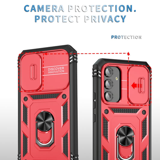 For Samsung Galaxy A54 5G Sliding Camshield TPU + PC Phone Case(Red+Black) by buy2fix
