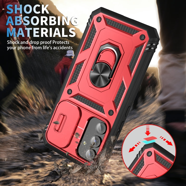 For Samsung Galaxy A54 5G Sliding Camshield TPU + PC Phone Case(Red+Black) by buy2fix