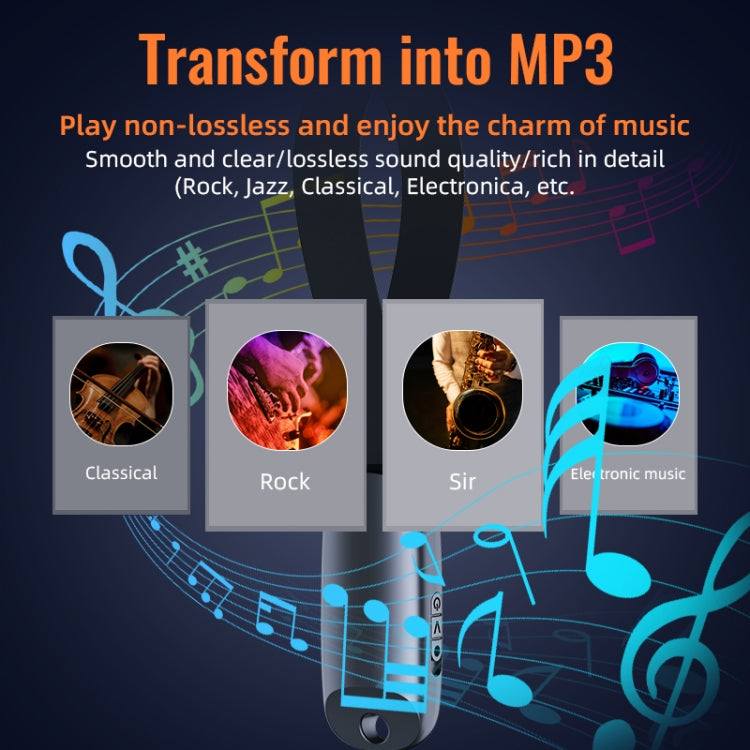 JNN S26 Smart Digital Noise Canceling Voice Recorder with Lanyard, Capacity:32GB(Black) by JNN