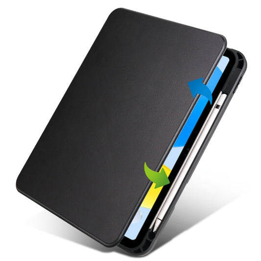 For iPad 2025 / 2022 Acrylic 360 Degree Rotation Holder Tablet Leather Case(Black) by buy2fix