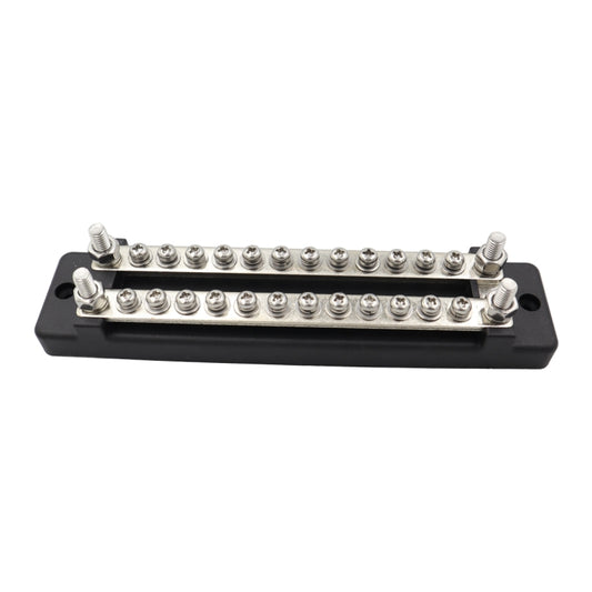 CP-3023-02 150A 12-48V RV Yacht Double-row 12-way Busbar(Black) by buy2fix