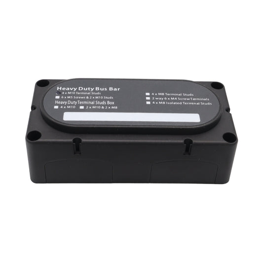 CP-3088-01 300A 48V 4-way M10 Terminal Busbar(Black) by buy2fix