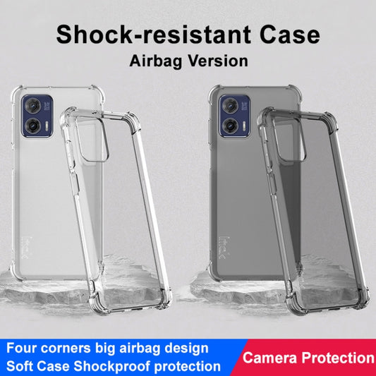 For Motorola Moto G73 5G imak Shockproof Airbag TPU Phone Case(Transparent Black) by imak