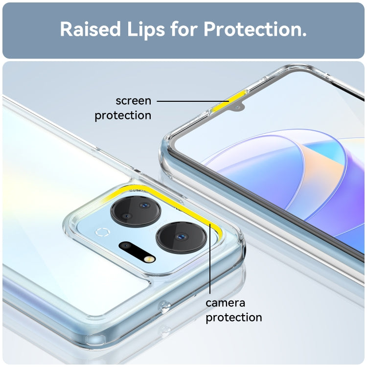 For Honor X7A Colorful Series Acrylic + TPU Phone Case(Transparent) by buy2fix