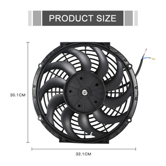 12 inch 12V 80W Car Powerful Transmission Oil Cooling Fan with Mounting Accessorie by buy2fix