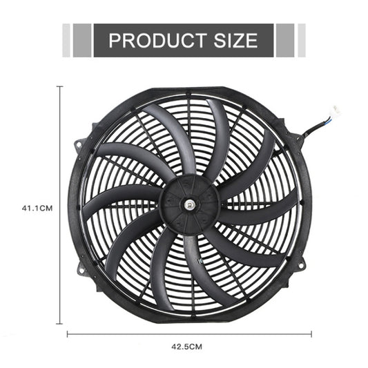 16 inch 12V 80W Car Powerful Transmission Oil Cooling Fan with Mounting Accessorie by buy2fix