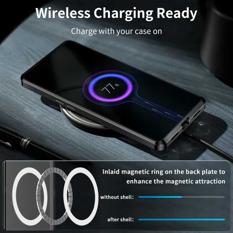For OnePlus 11 MagSafe Magnetic Frosted Metal Phone Case(Black) by buy2fix