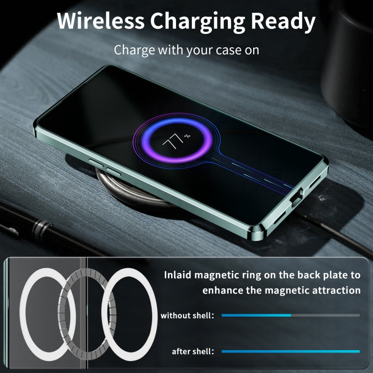 For OnePlus 11 MagSafe Magnetic Frosted Metal Phone Case(Green) by buy2fix