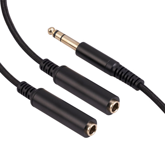 3718 6.35mm Male to Dual Female 1/4 TRS Stereo Audio Cable, Length: 30cm by buy2fix