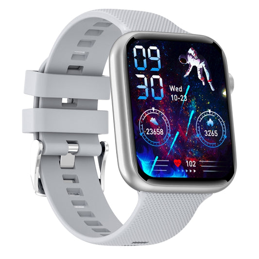 HT15 1.85 inch Silicone Band IP67 Waterproof Smart Watch, Support Bluetooth Calling / Sleep Monitoring(Silver) by buy2fix