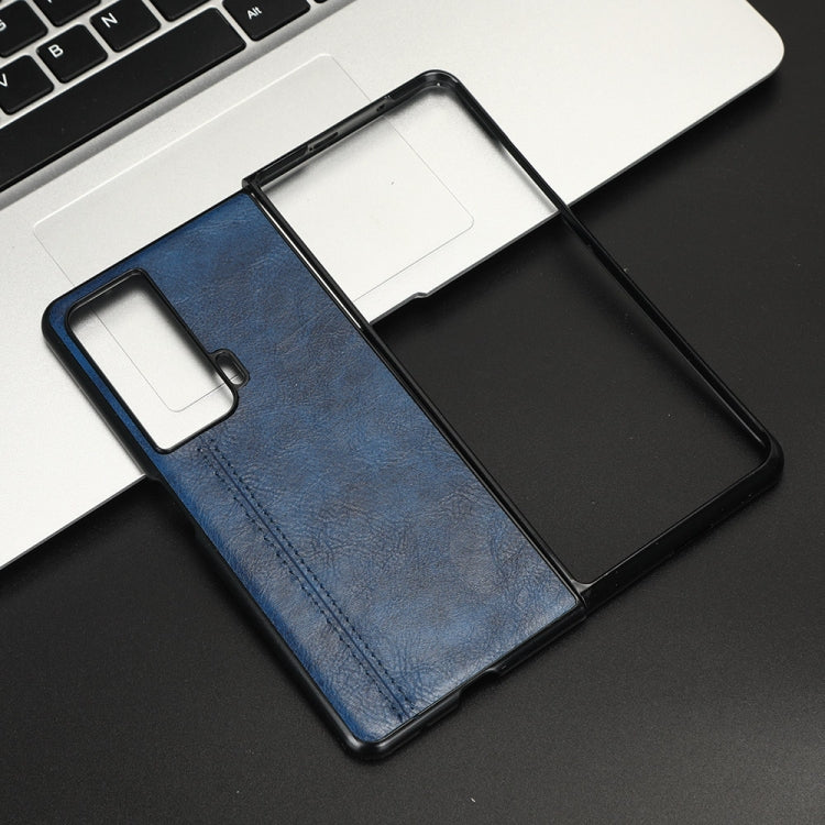 For Honor Magic Vs Sewing Cow Pattern Skin PC + PU + TPU Phone Case(Blue) by buy2fix