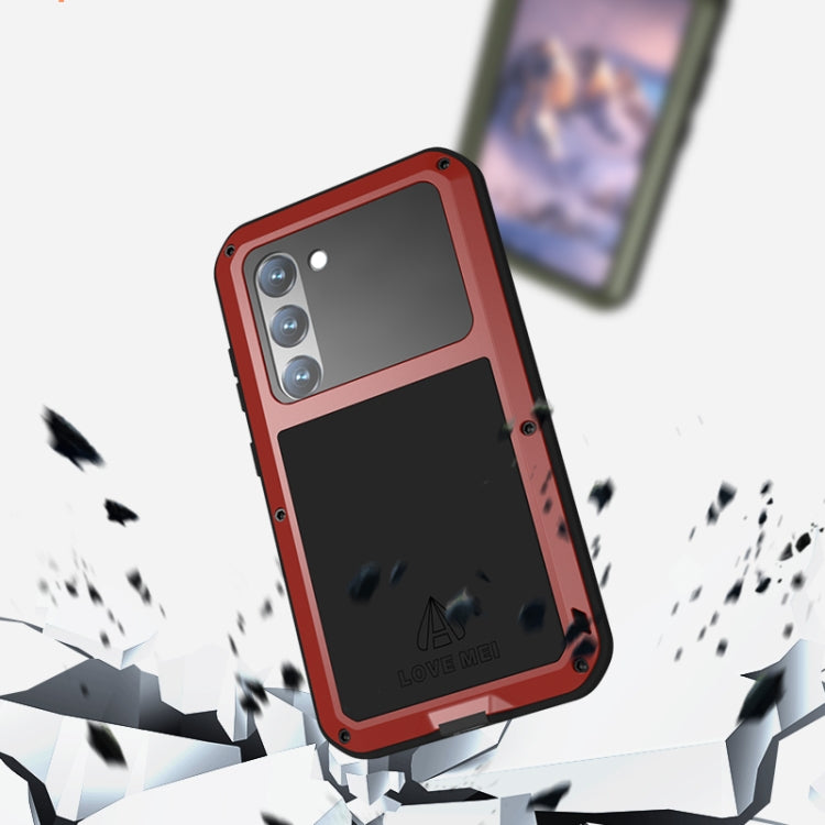 For Samsung Galaxy S23 5G LOVE MEI Metal Shockproof Life Waterproof Dustproof Phone Case(Silver) by LOVE MEI